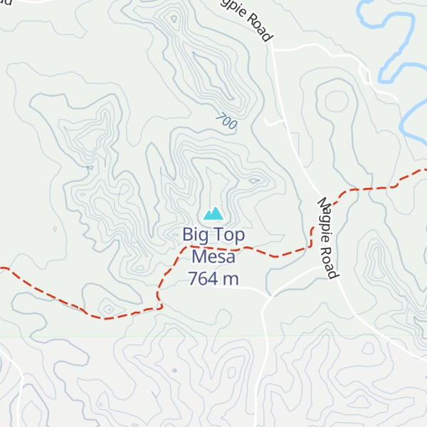 Map of Big Top Mesa