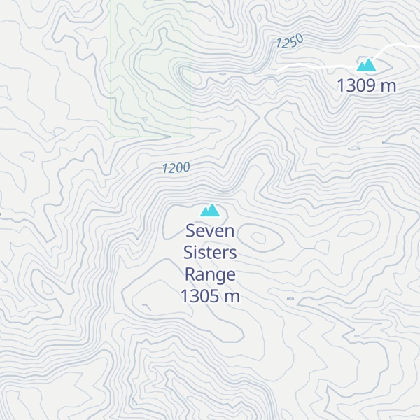 Map of Seven Sisters Range