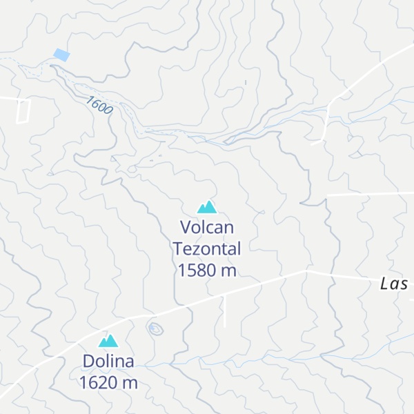 Map of Volcan Tezontal