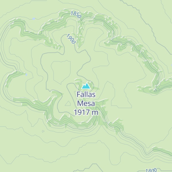 Map of Fallas Mesa