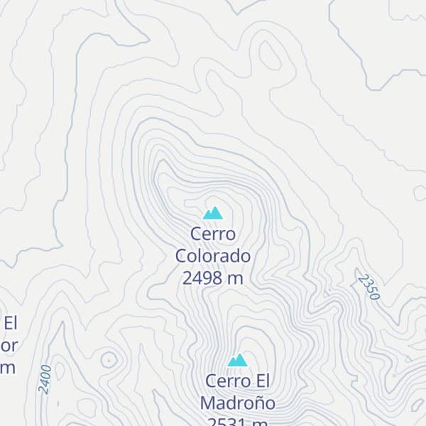 Map of Cerro Colorado