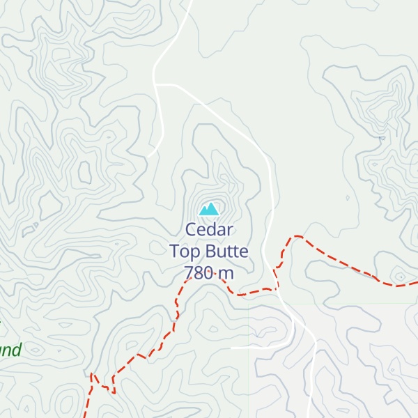 Map of Cedar Top Butte