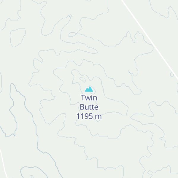 Map of Twin Butte