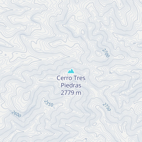 Map of Cerro Tres Piedras