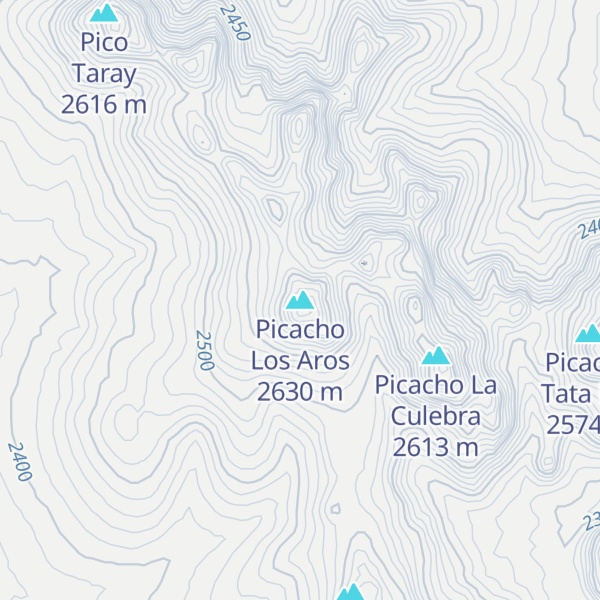 Map of Picacho Los Aros