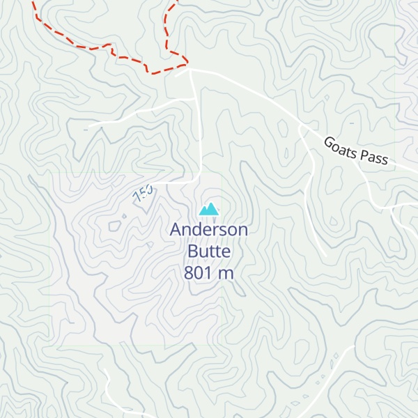 Map of Anderson Butte