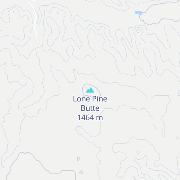 Map of Lone Pine Butte