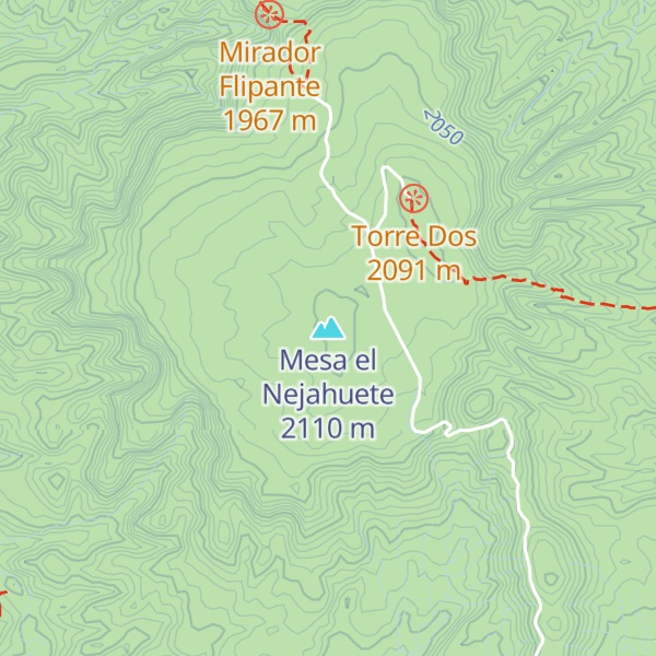 Map of Mesa el Nejahuete