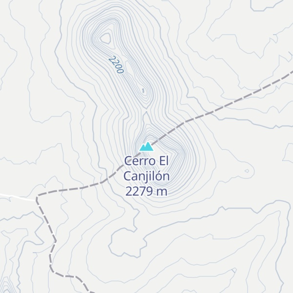 Map of Cerro El Canjilón