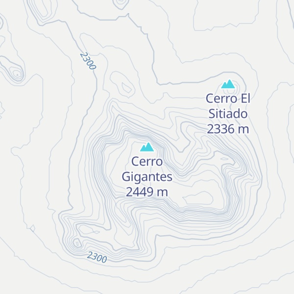 Map of Cerro Gigantes