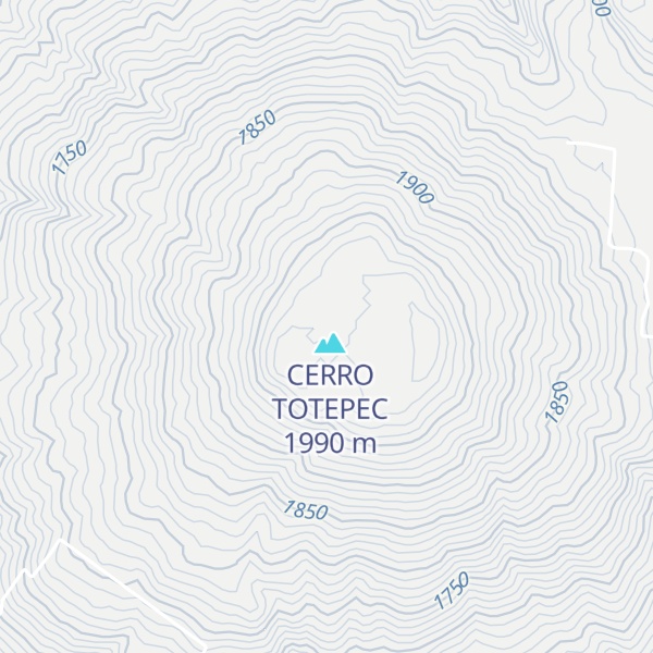 Map of Cerro Totoltepec