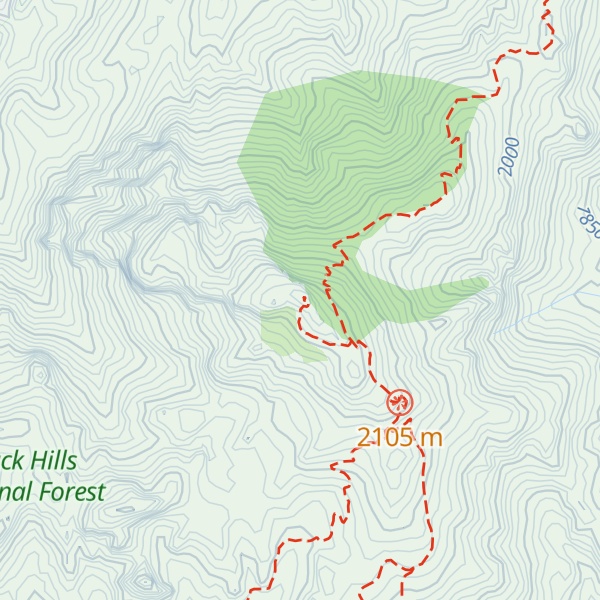 Map of Black Elk Peak