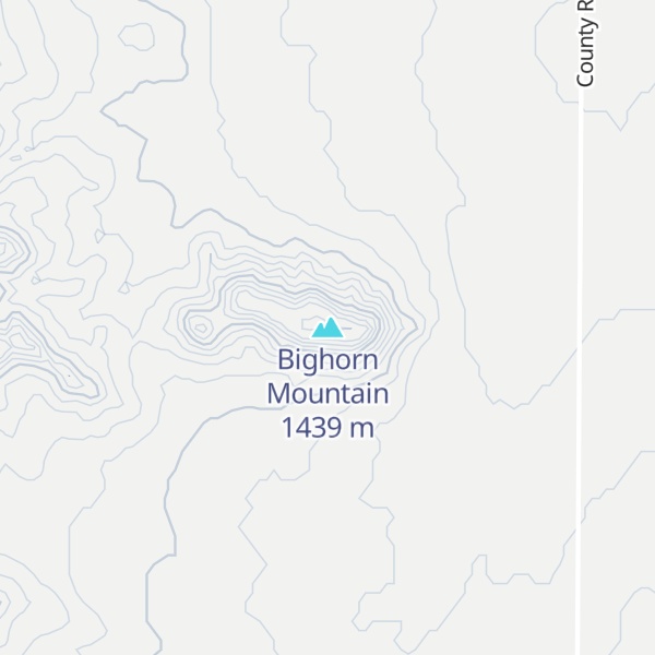 Map of Bighorn Mountain