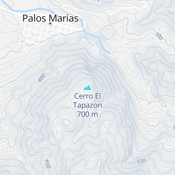 Map of Cerro El Tapazon