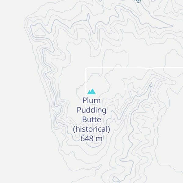 Map of Plum Pudding Butte (historical)