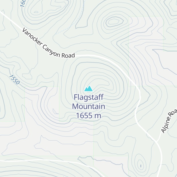 Map of Flagstaff Mountain