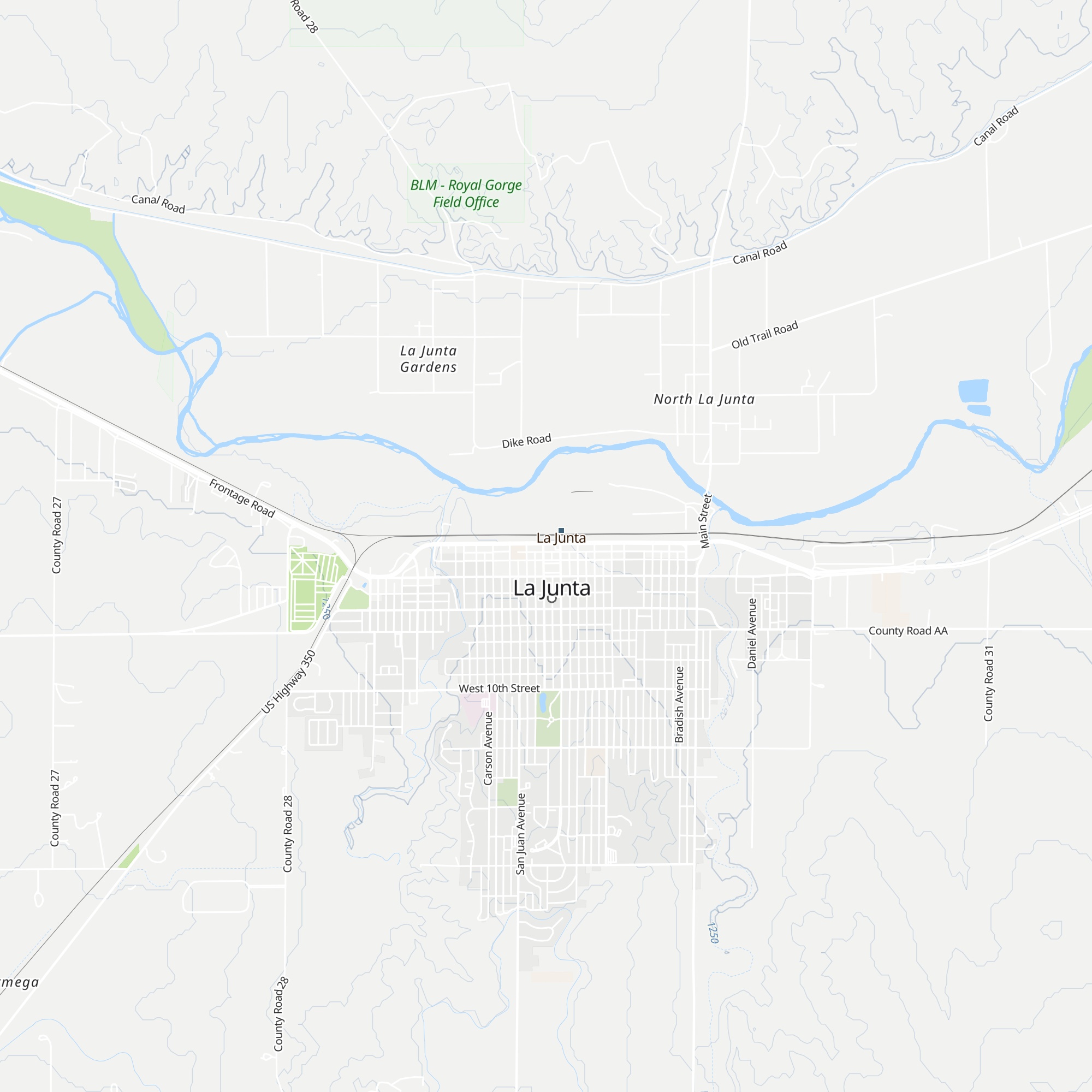 La Junta, Colorado Information Center map