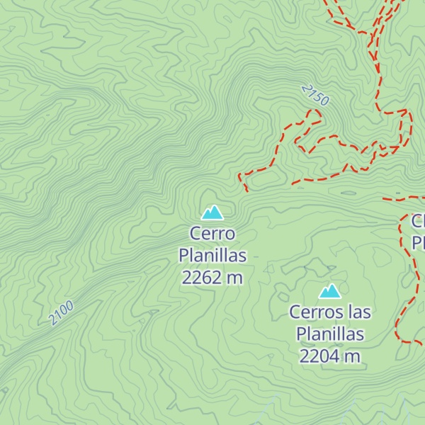 Map of Cerro Planillas