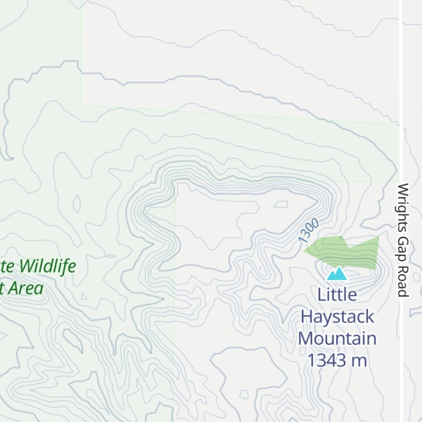 Map of Big Haystack Mountain