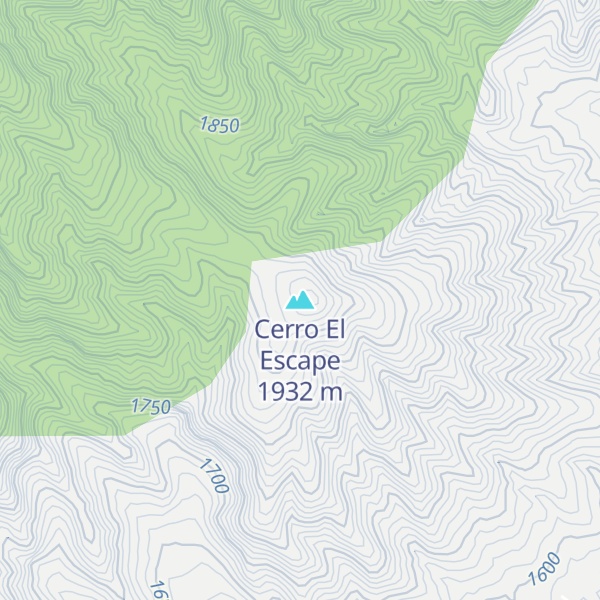 Map of Cerro El Escape