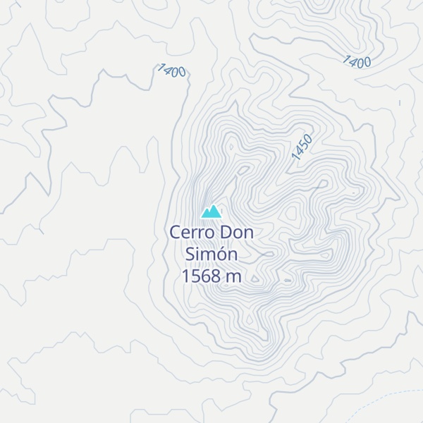 Map of Cerro Don Simón