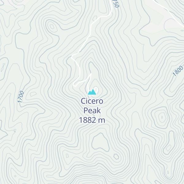 Map of Cicero Peak