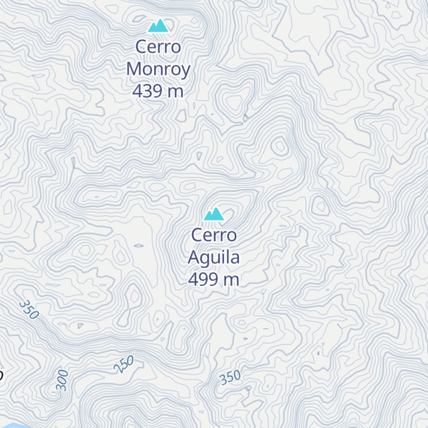 Map of Cerro Aguila