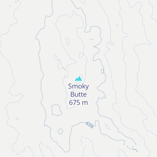Map of Smoky Butte