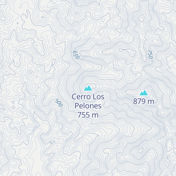 Map of Cerro Los Pelones