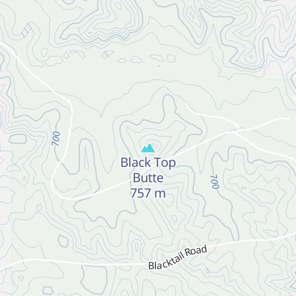 Map of Black Top Butte