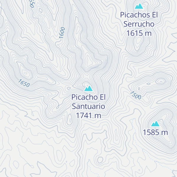 Map of Picacho El Santuario