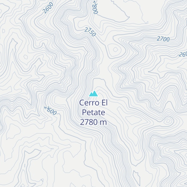 Map of Cerro El Petate