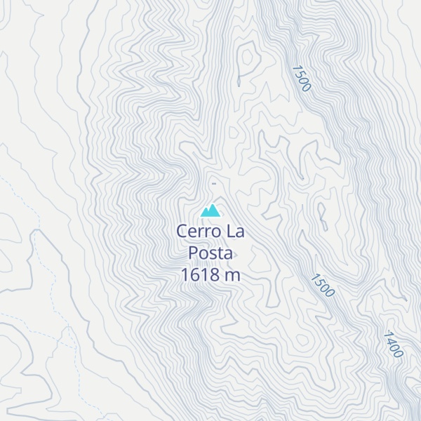 Map of Cerro La Posta