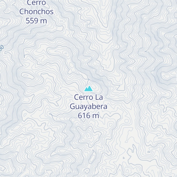 Map of Cerro La Guayabera