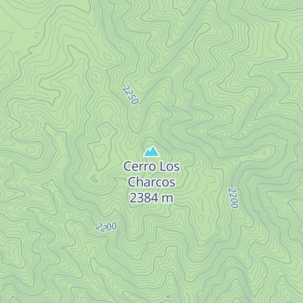 Map of Cerro Los Charcos