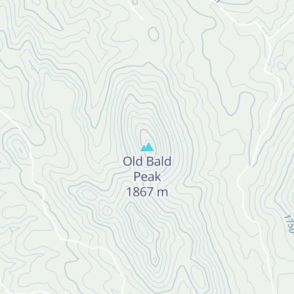 Map of Old Bald Peak