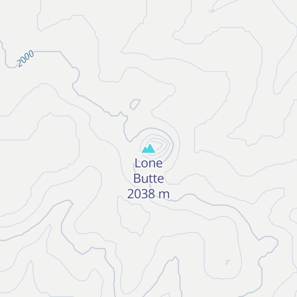 Map of Lone Butte