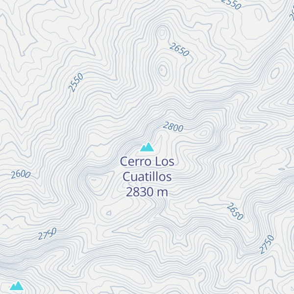 Map of Cerro Los Cuatillos