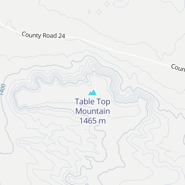 Map of Table Top Mountain
