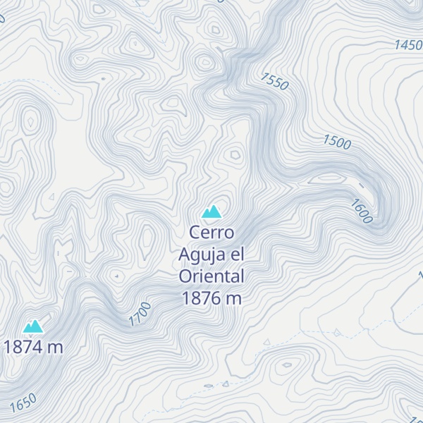 Map of Cerro Aguja el Oriental