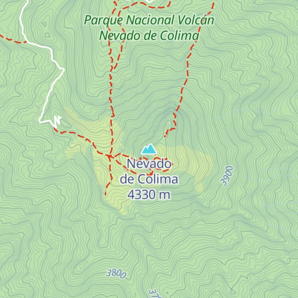 Map of Nevado de Colima