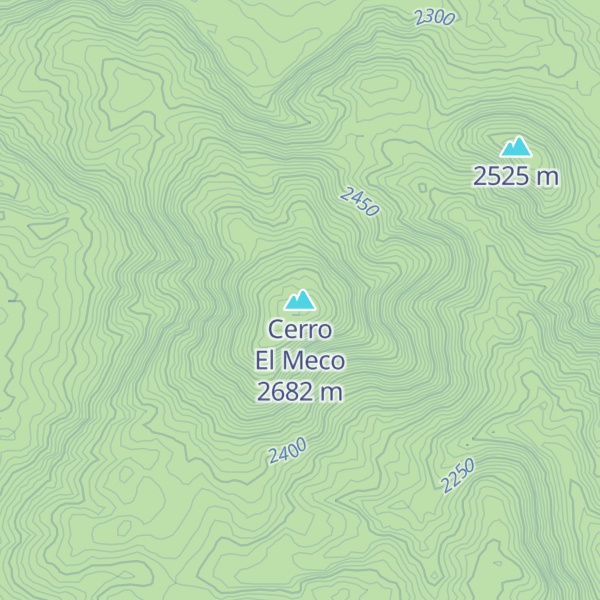 Map of Cerro El Meco