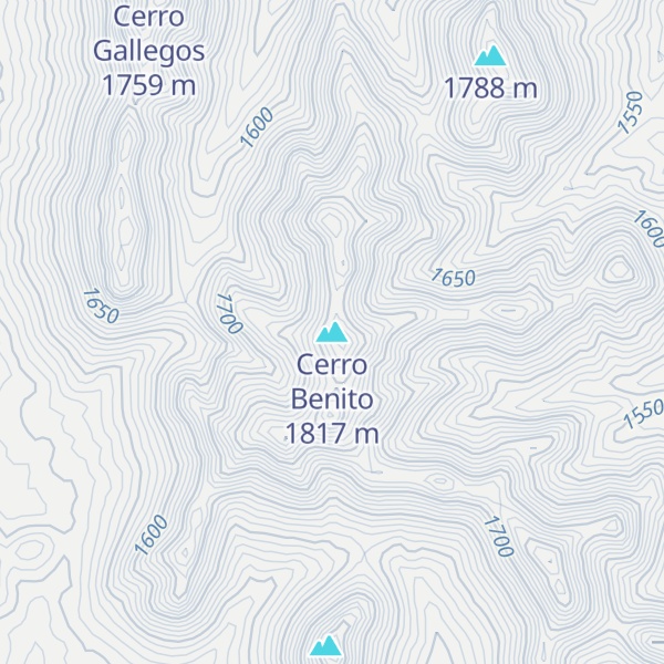 Map of Cerro Benito