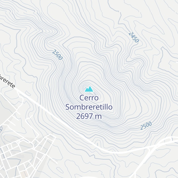 Map of Cerro Sombreretillo