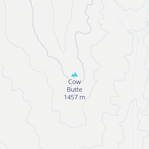 Map of Cow Butte