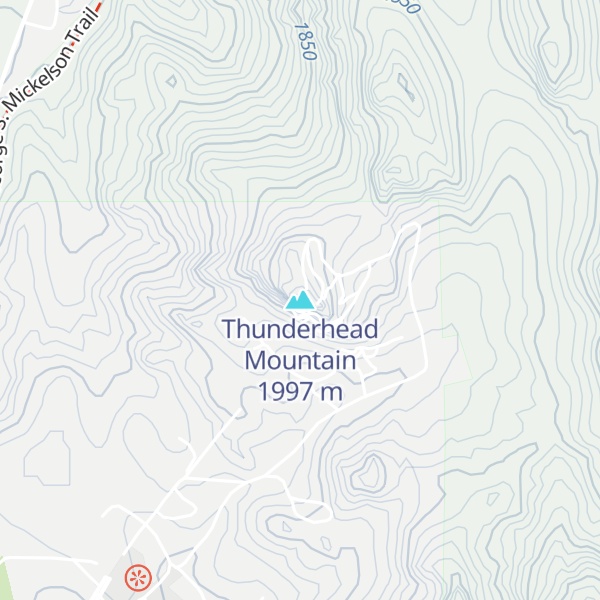 Map of Thunderhead Mountain