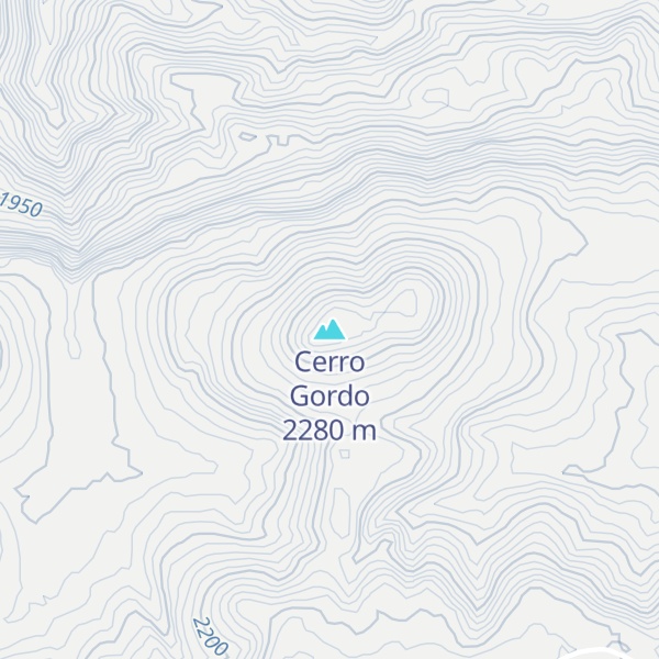 Map of Cerro Gordo
