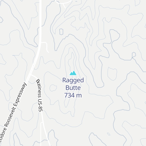 Map of Ragged Butte