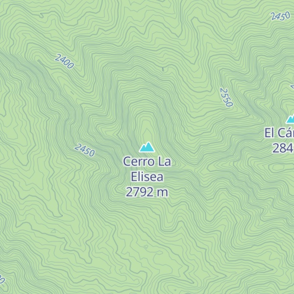 Map of Cerro La Elisea