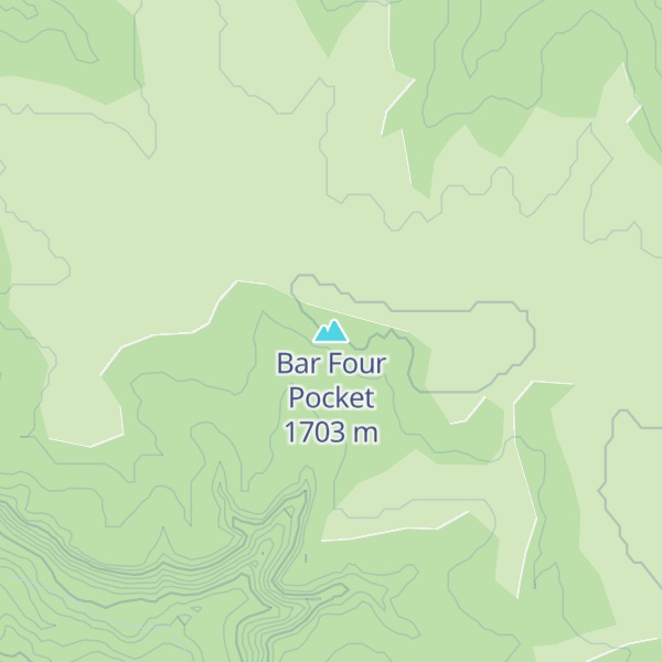 Map of Bar Four Pocket